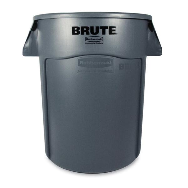Can Trash Brute Plastic 44gal No Lid Gray Round Each